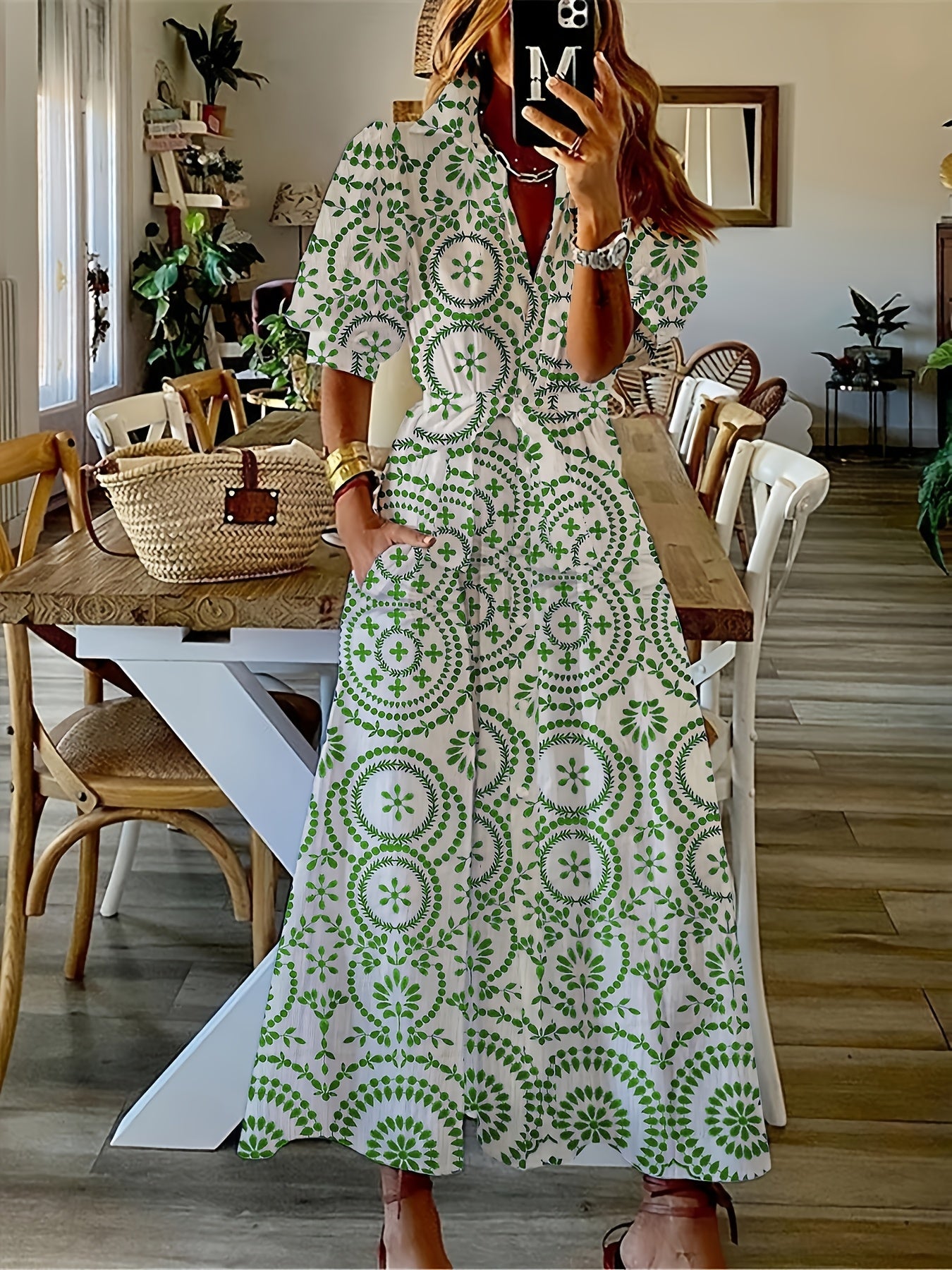 Bambora™ - Ethnic Belted Shirt Dress