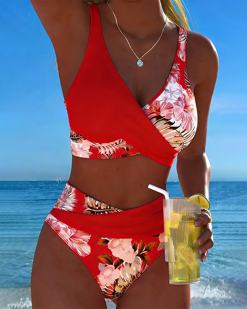 Jolina - Floral Wrap Bikini Set