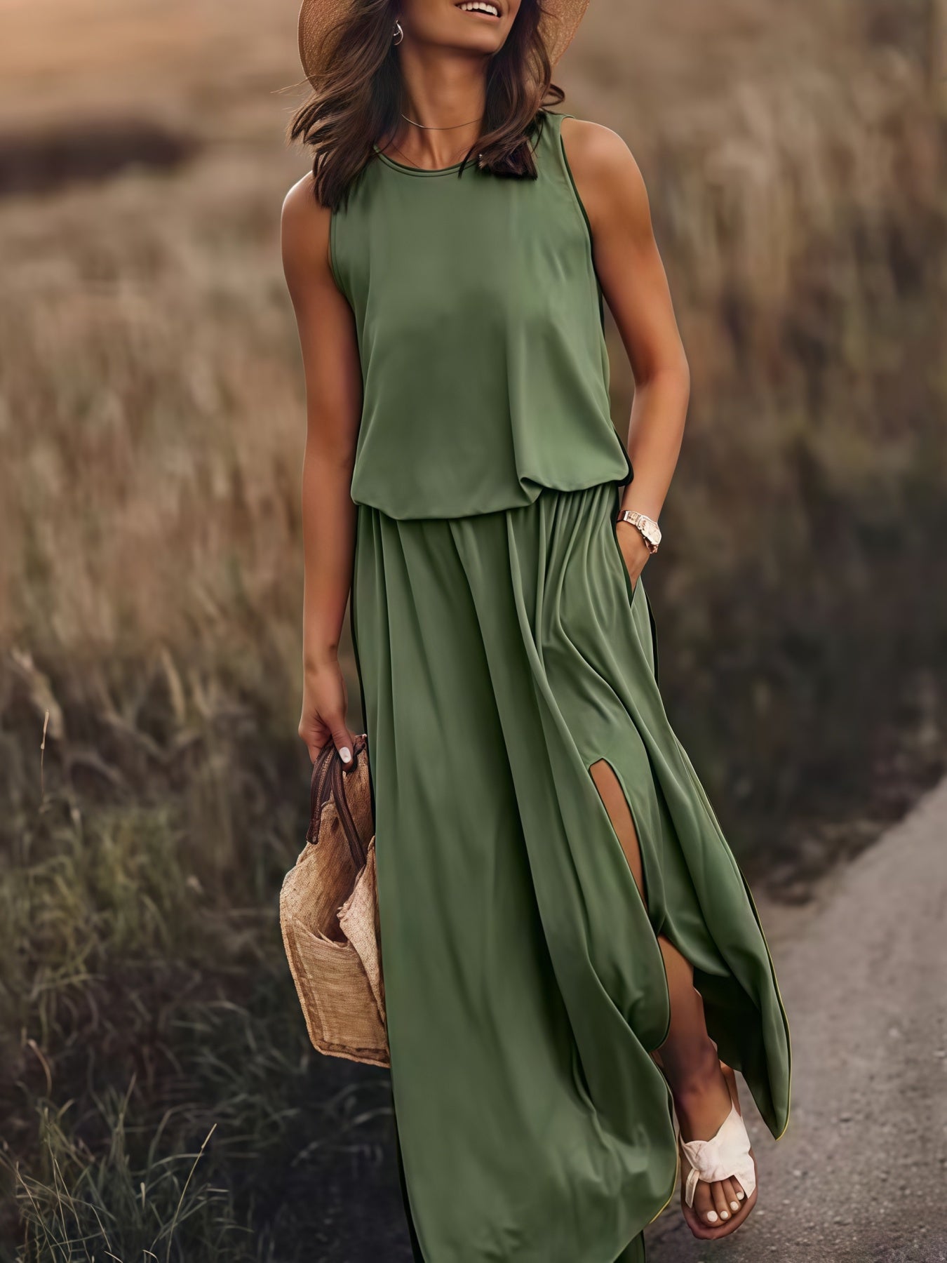 Zena™ - Tiered Maxi Pocket Dress