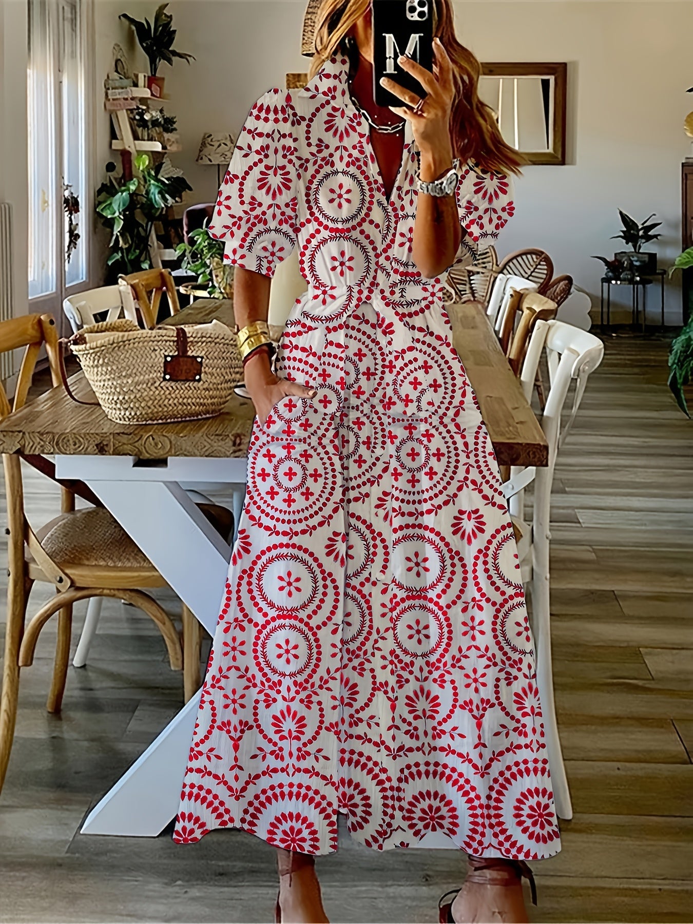 Bambora™ - Ethnic Belted Shirt Dress