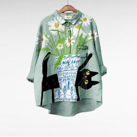 Alice | Elegant Linen Summer Blouse