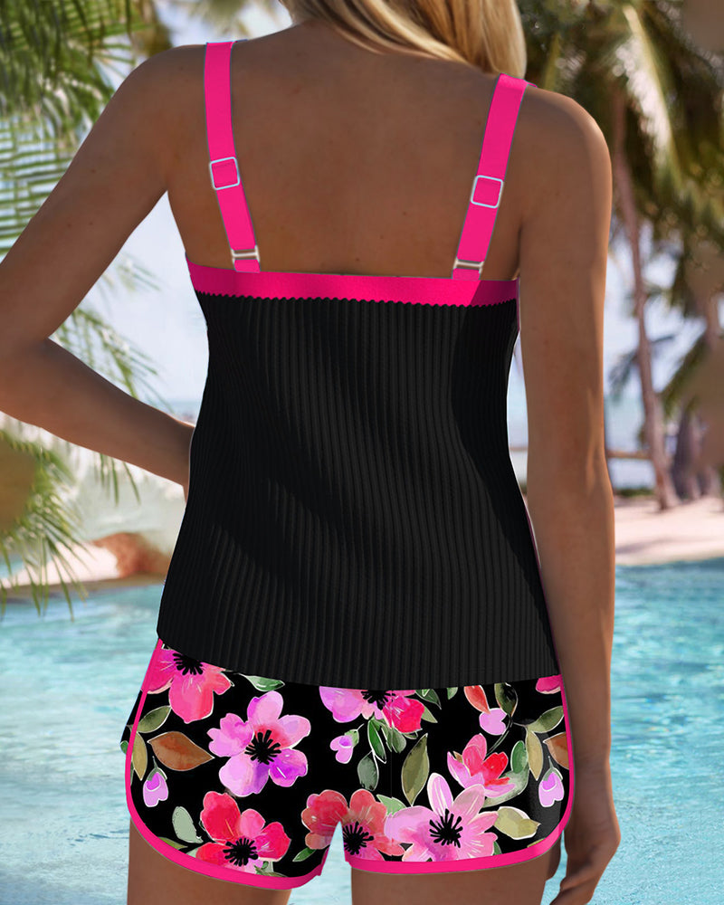 Federica - Coastal Tankini Shorts Set