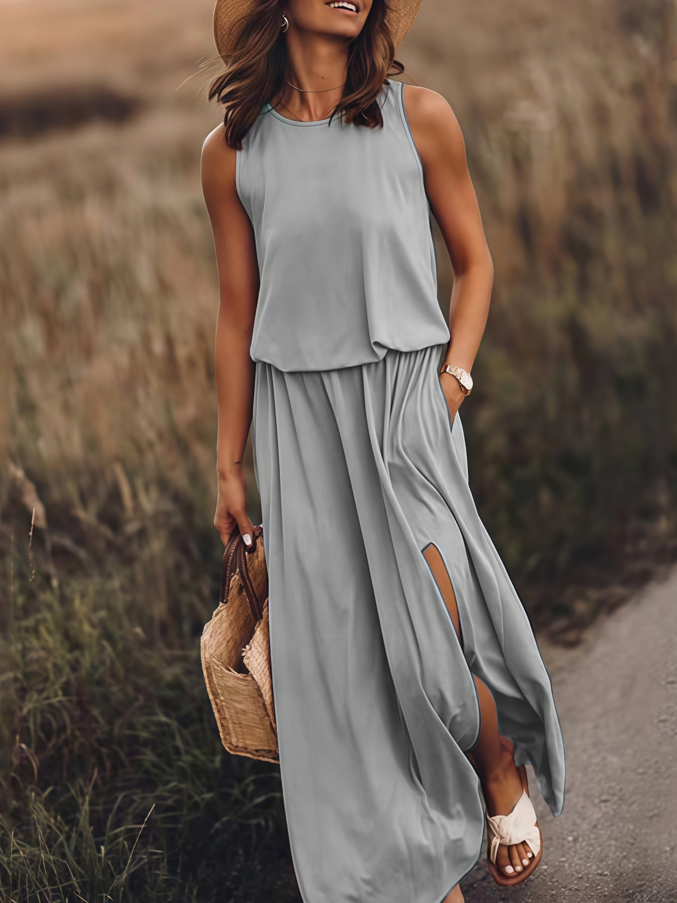 Zena™ - Tiered Maxi Pocket Dress
