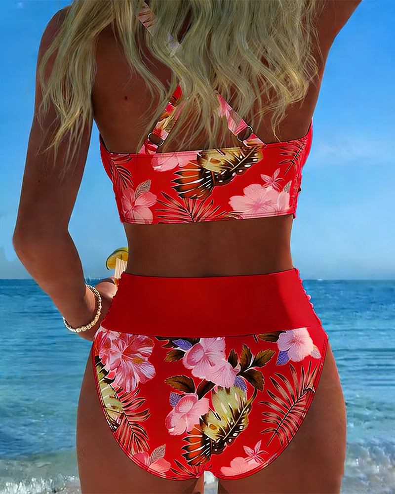 Jolina - Floral Wrap Bikini Set