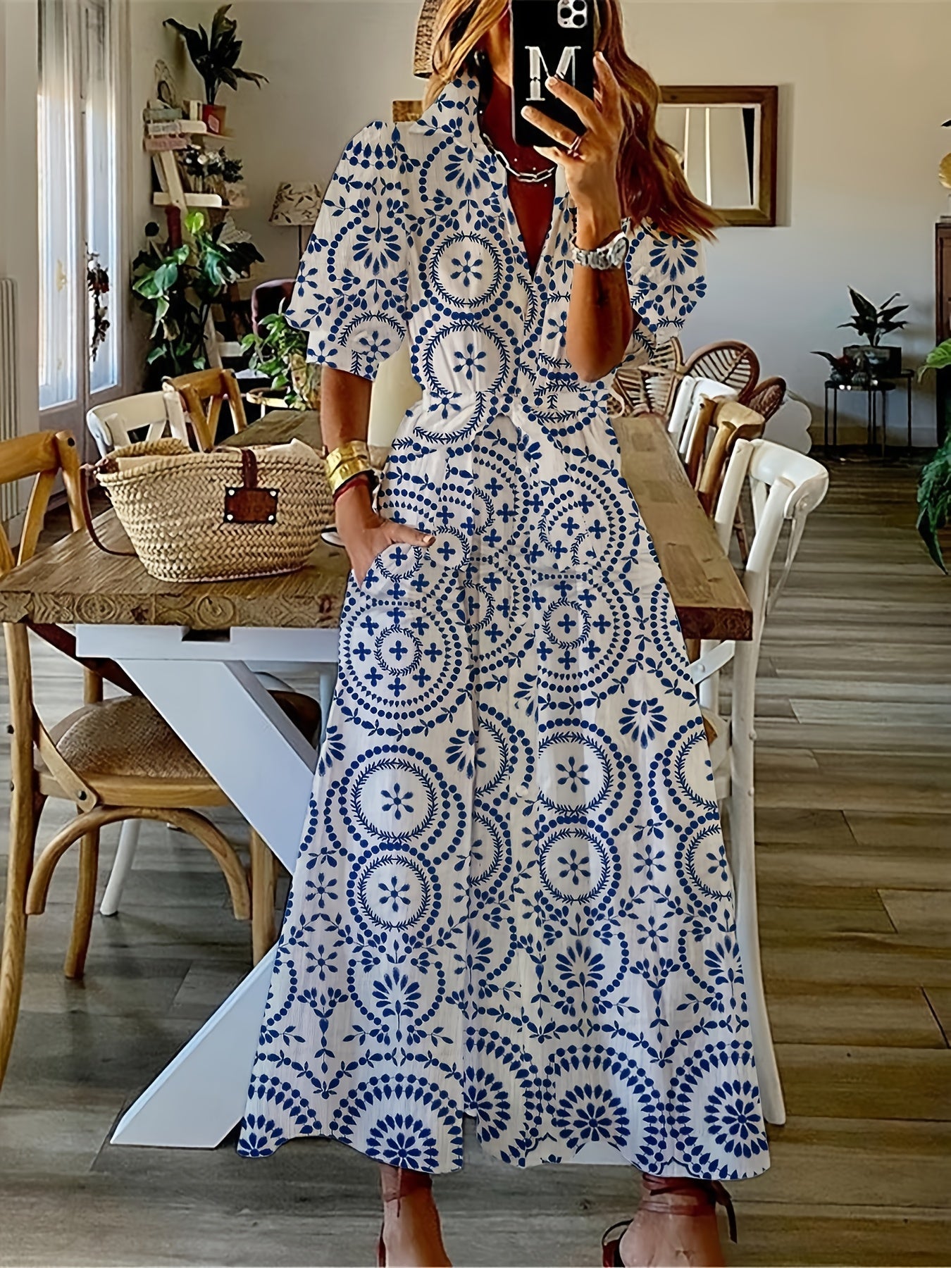 Bambora™ - Ethnic Belted Shirt Dress