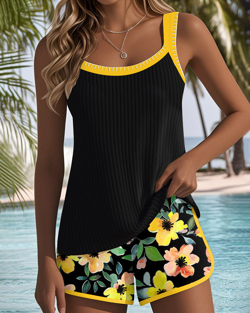 Federica - Coastal Tankini Shorts Set