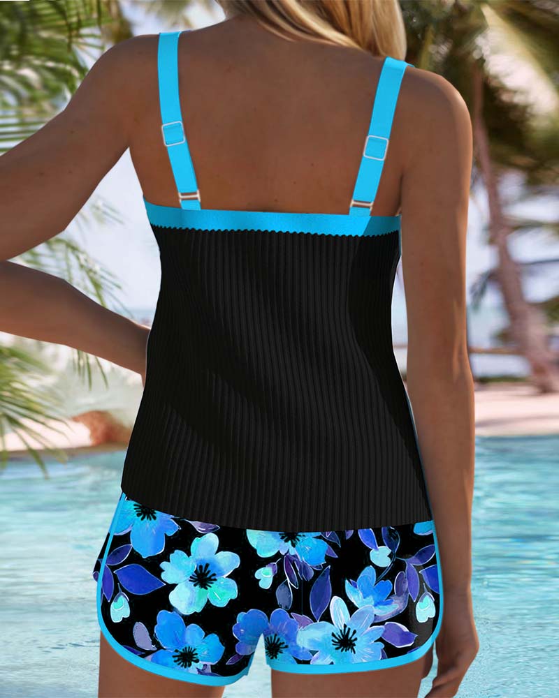 Federica - Coastal Tankini Shorts Set