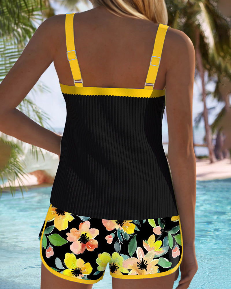 Federica - Coastal Tankini Shorts Set
