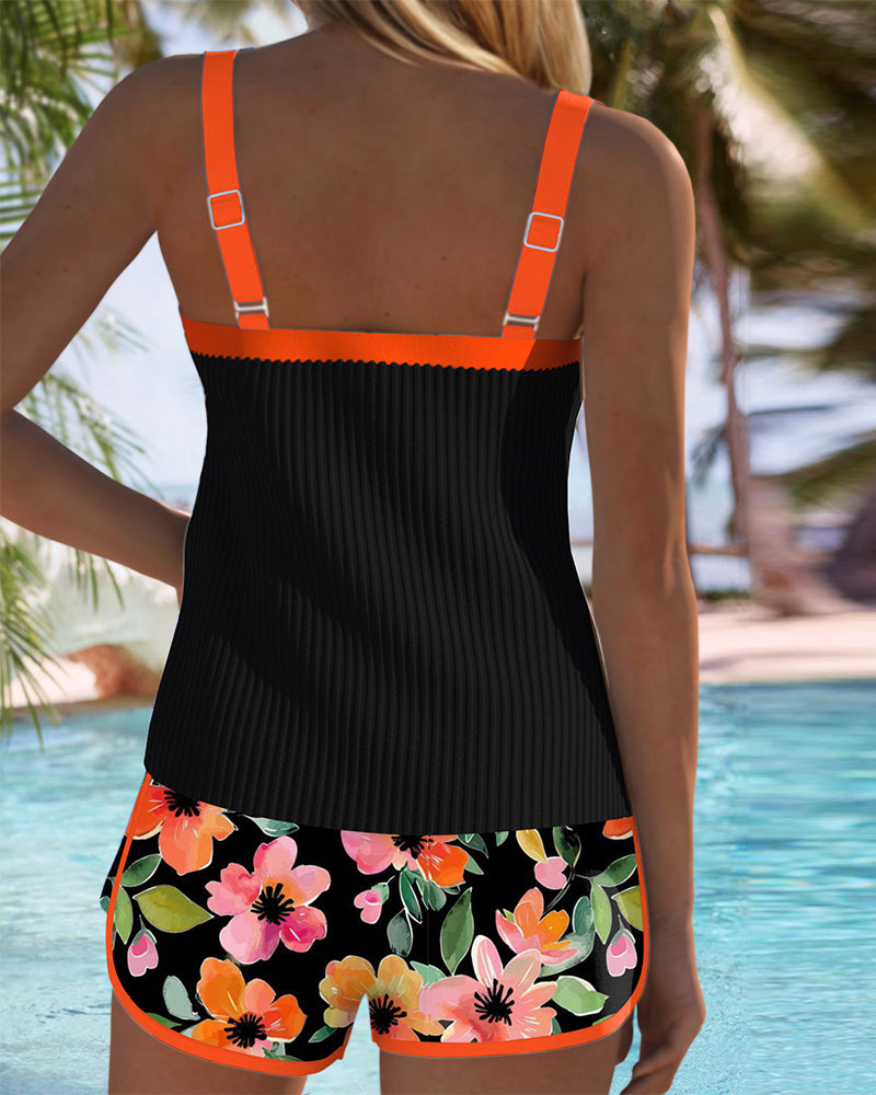 Federica - Coastal Tankini Shorts Set