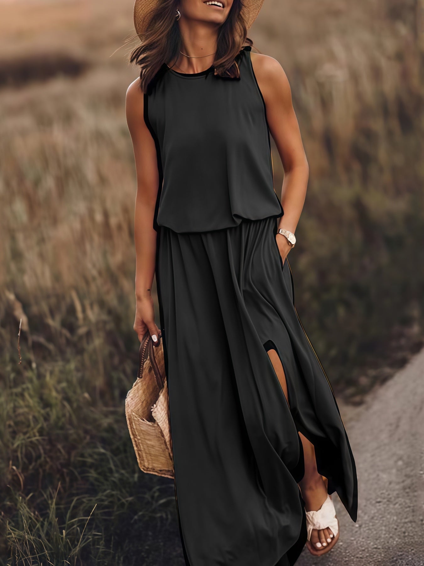 Zena™ - Tiered Maxi Pocket Dress